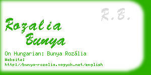 rozalia bunya business card